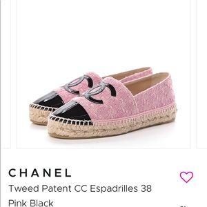 Chanel pink tweed Espadrilles